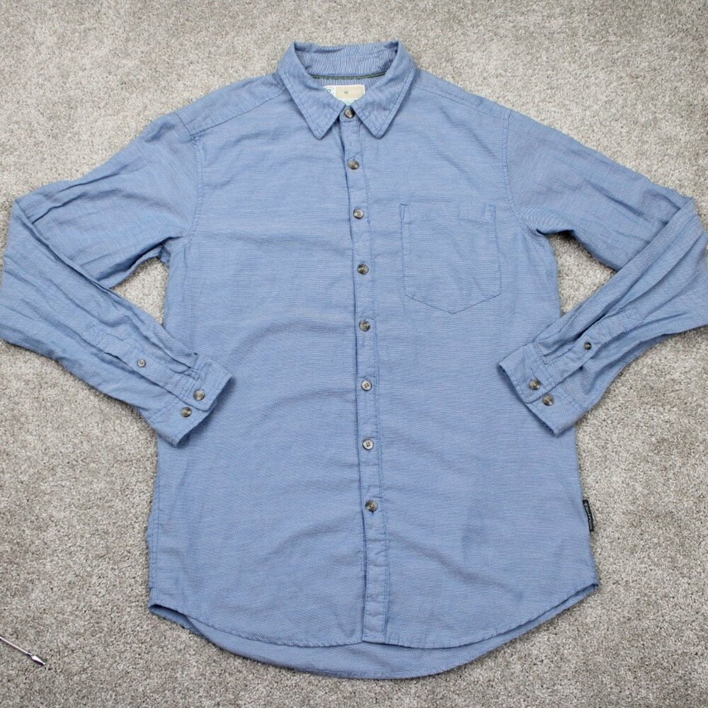 Exofficio Insect Shield Shirt Mens Medium Blue Cotton/Poly L/S Repellent Apparel